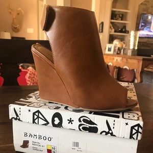 Bamboo Wedge Bootie